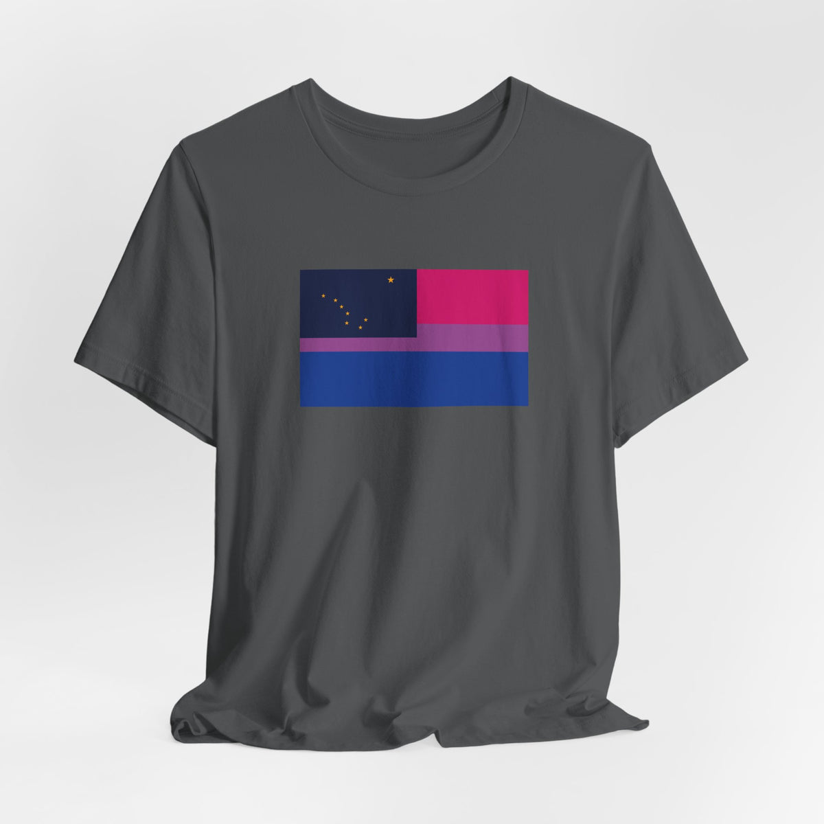 Alaska Bisexual Pride Flag T-shirt, Several Color Options