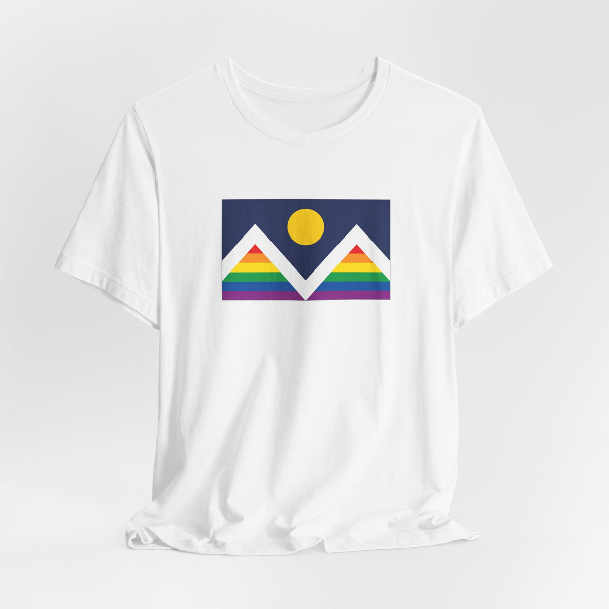 Denver, Colorado Rainbow Pride Flag T-shirt, Several Color Options