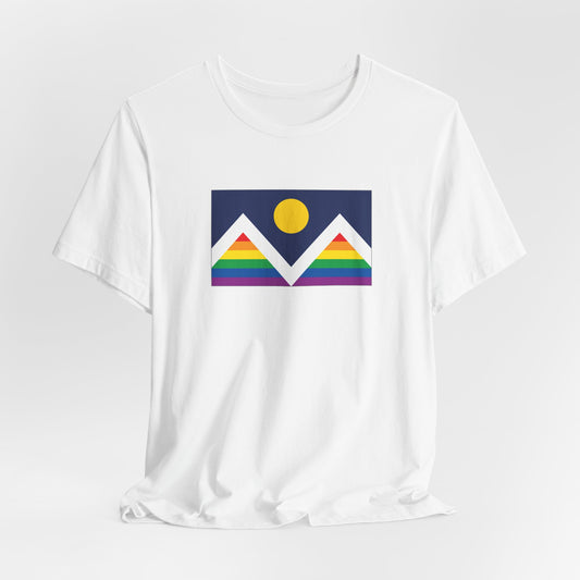 Denver, Colorado Rainbow Pride Flag T-shirt, Several Color Options