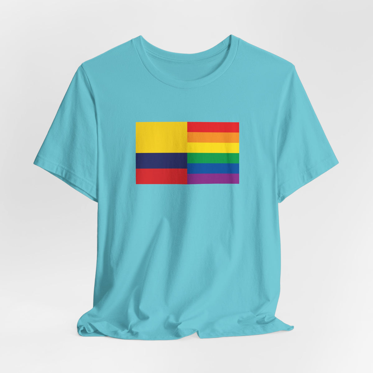 Colombia Rainbow Pride Flag T-shirt, Several Color Options
