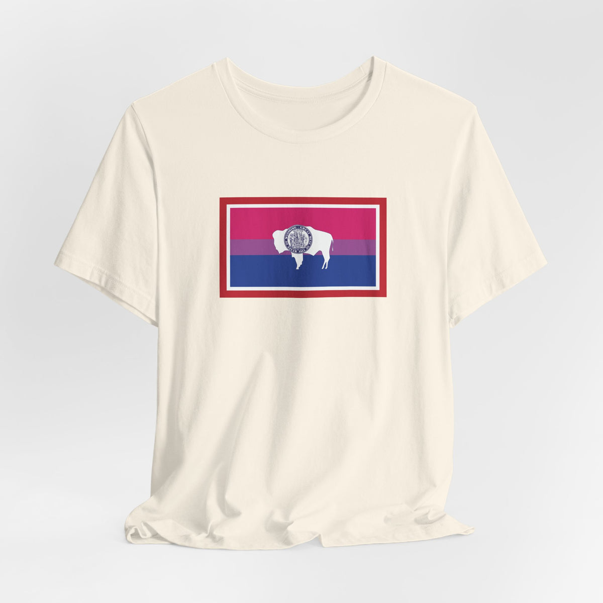 Wyoming Bisexual Pride Flag T-shirt, Several Color Options