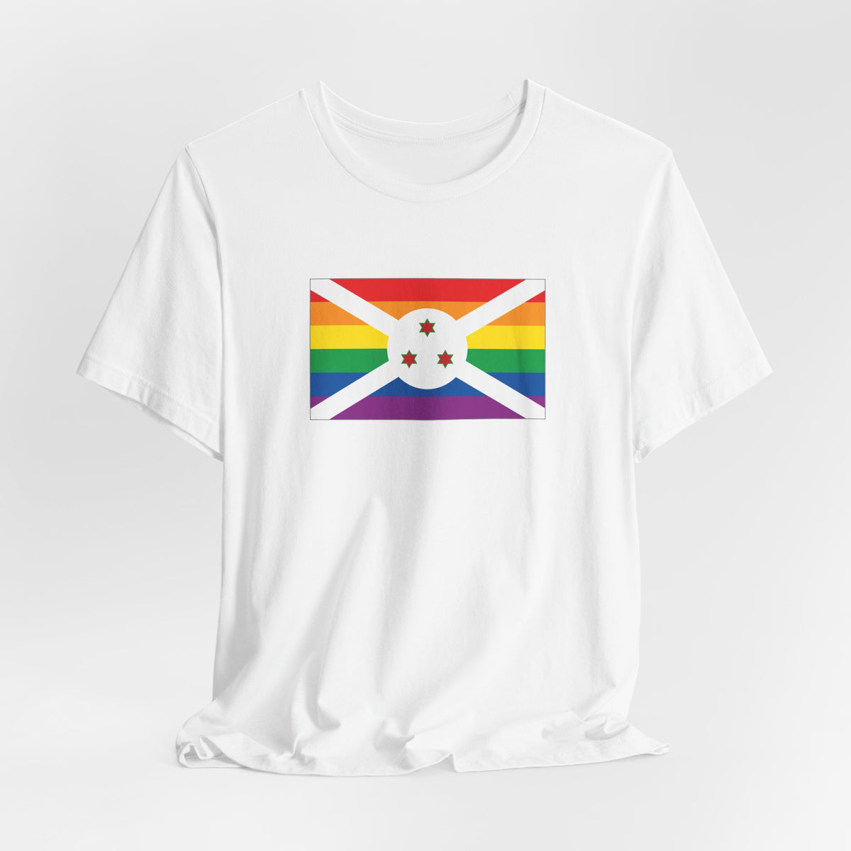 Burundi Rainbow Pride Flag T-shirt, Several Color Options