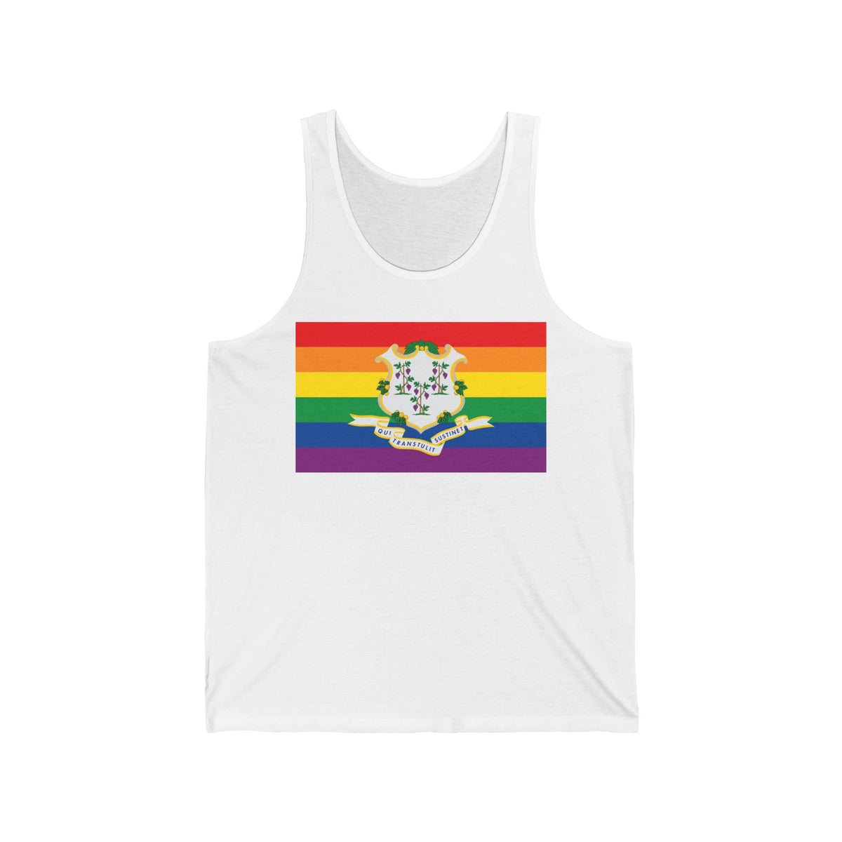 Connecticut Rainbow Pride Flag Jersey Tank