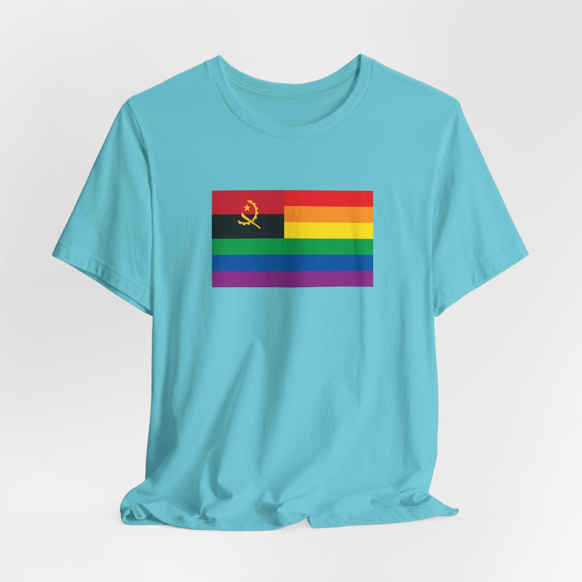 Angola Rainbow Pride Flag T-shirt, Several Color Options