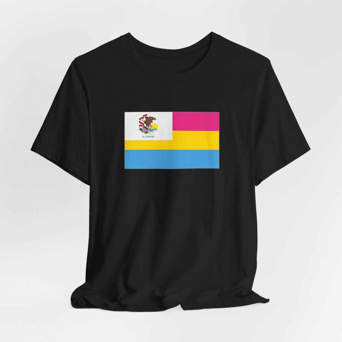Illinois Pansexual Pride Flag T-shirt, Several Color Options