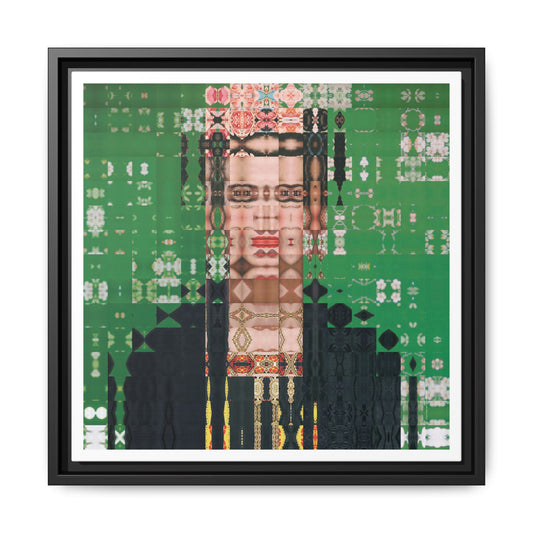Iconic Feminist Artist 1, Abstract Portrait Collage Art, Matte Canvas, Framed (Multi-color options)