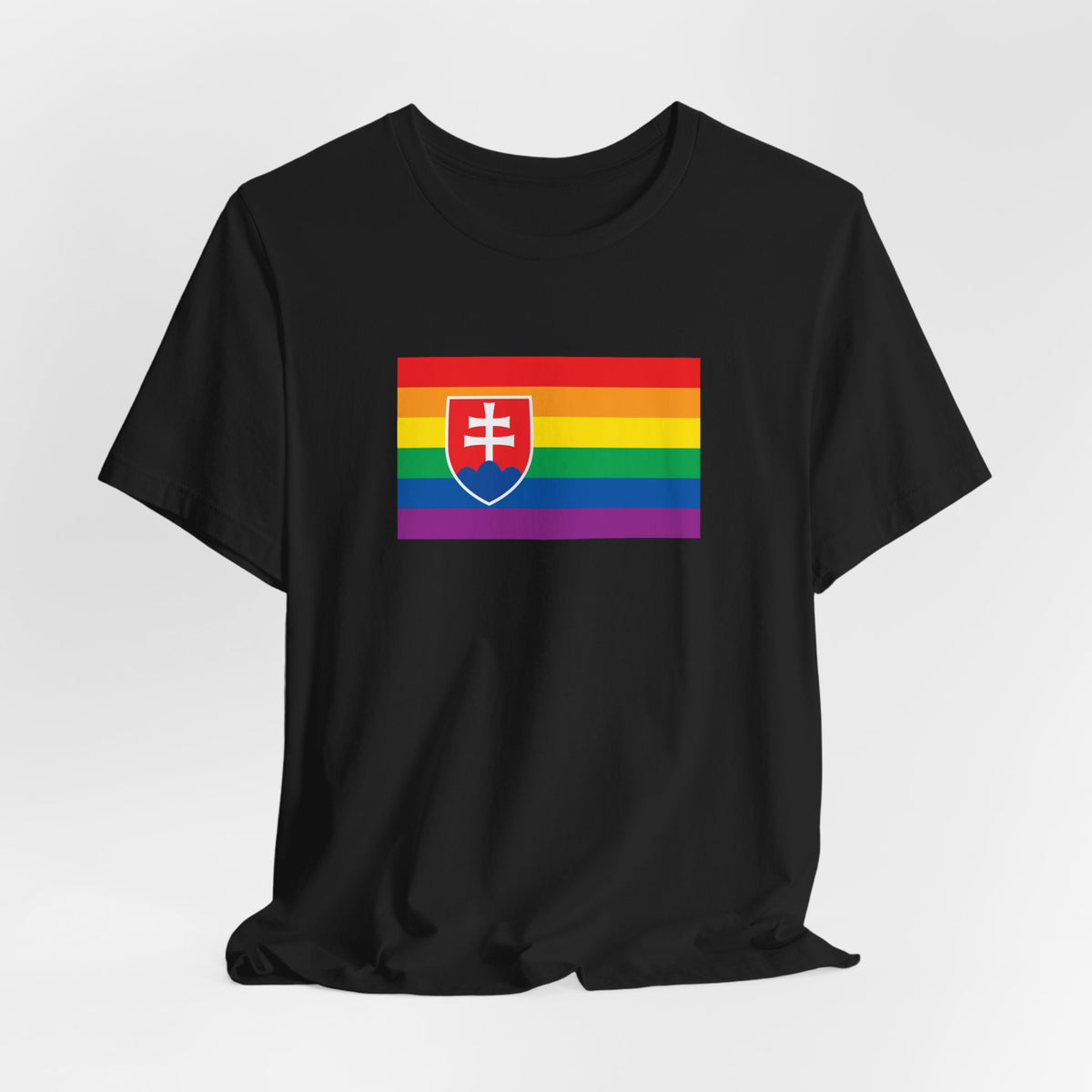 Slovakia Rainbow Pride Flag T-shirt, Several Color Options