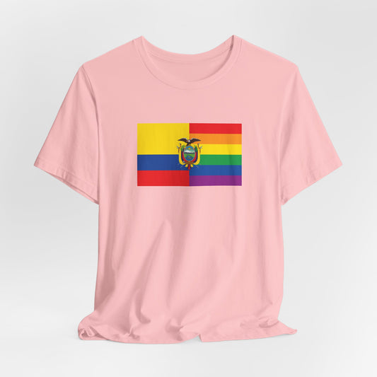 Ecuador Rainbow Pride Flag T-shirt, Several Color Options