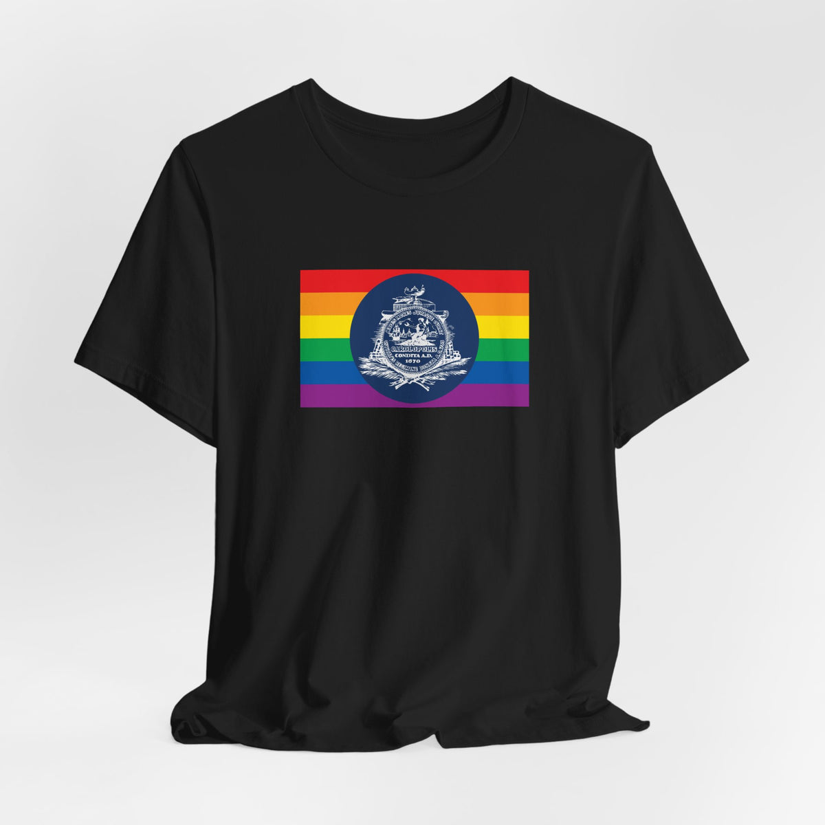 Charleston, South Carolina Rainbow Pride Flag T-shirt, Several Color Options