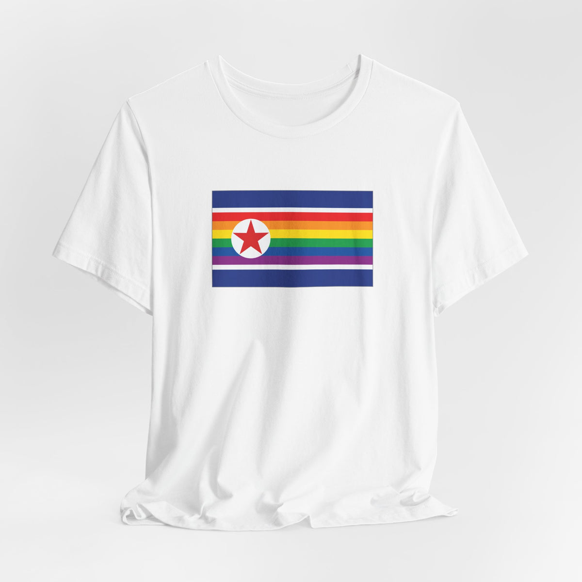 North Korea Rainbow Pride Flag T-shirt, Several Color Options