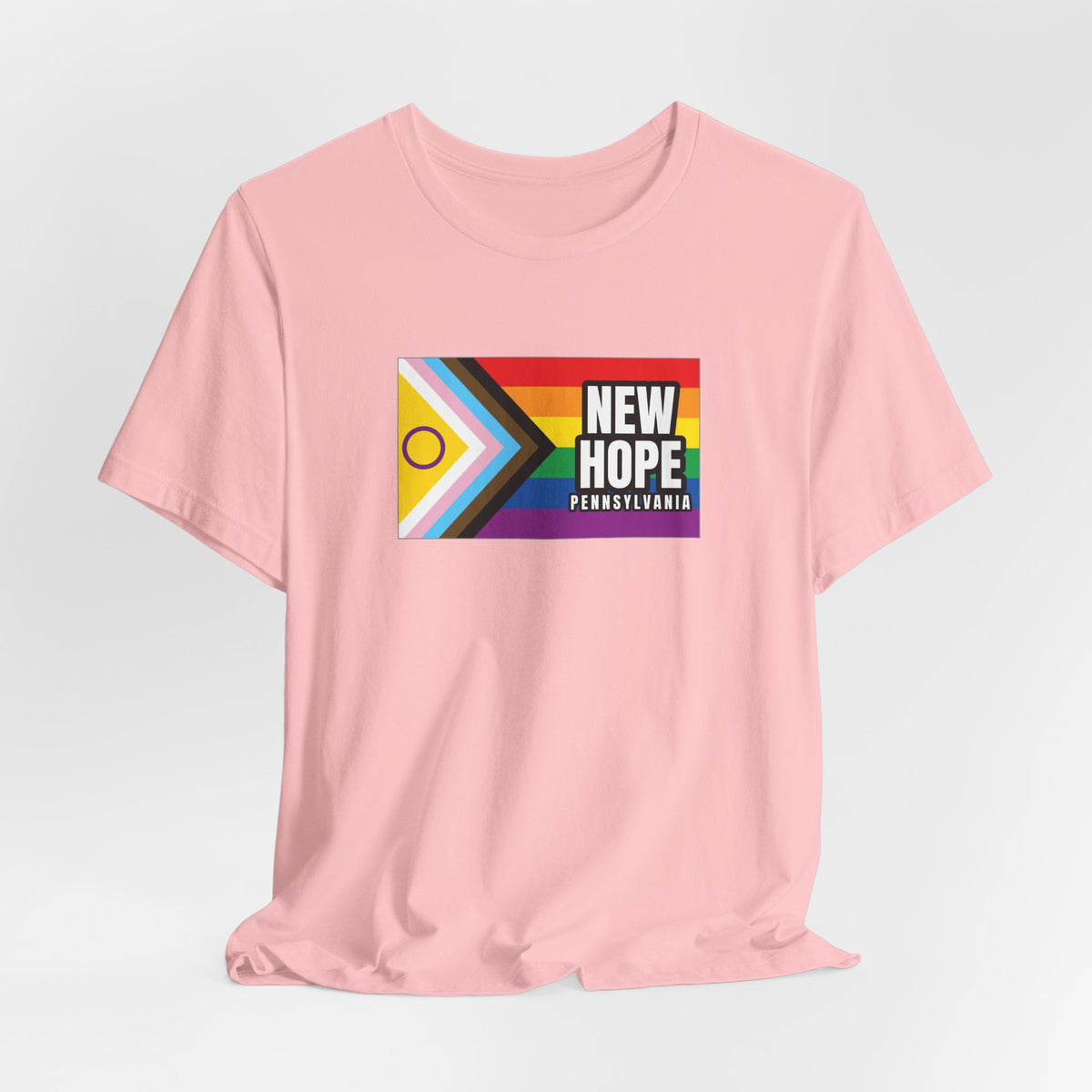 New Hope, Pennsylvania Rainbowland Exclusive Pride Flag T-shirt, Several Color Options