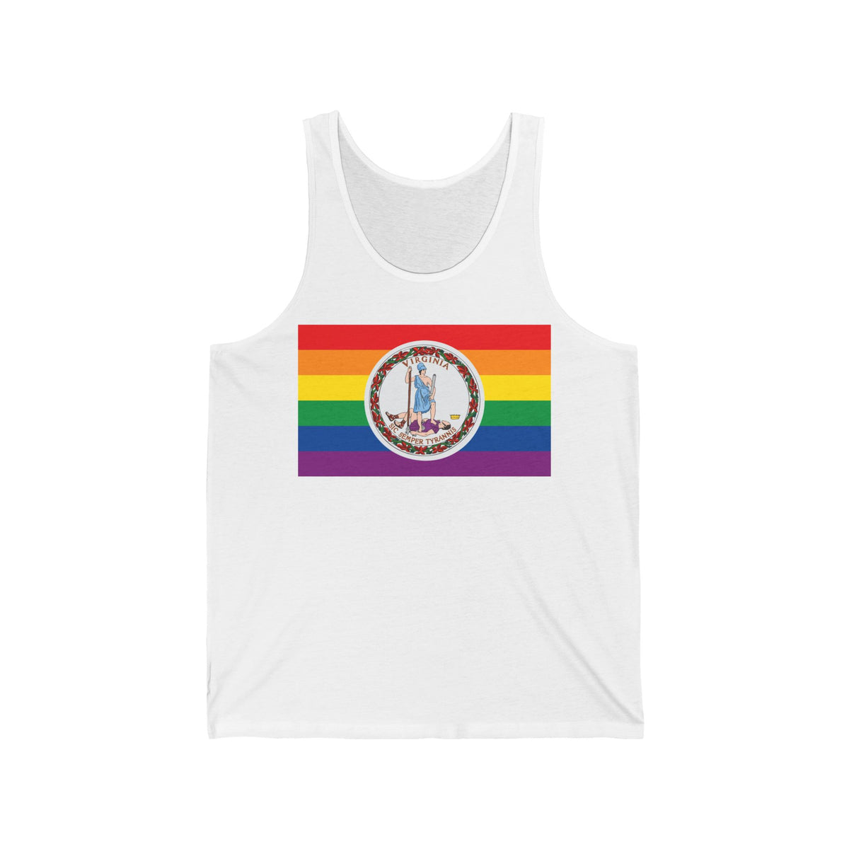 Virginia Rainbow Pride Flag Jersey Tank