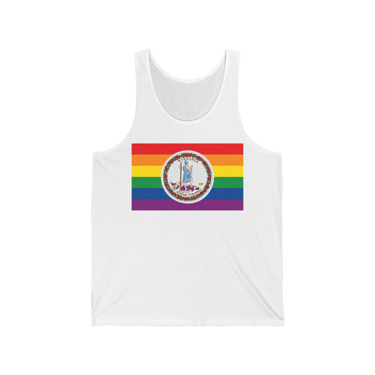Virginia Rainbow Pride Flag Jersey Tank