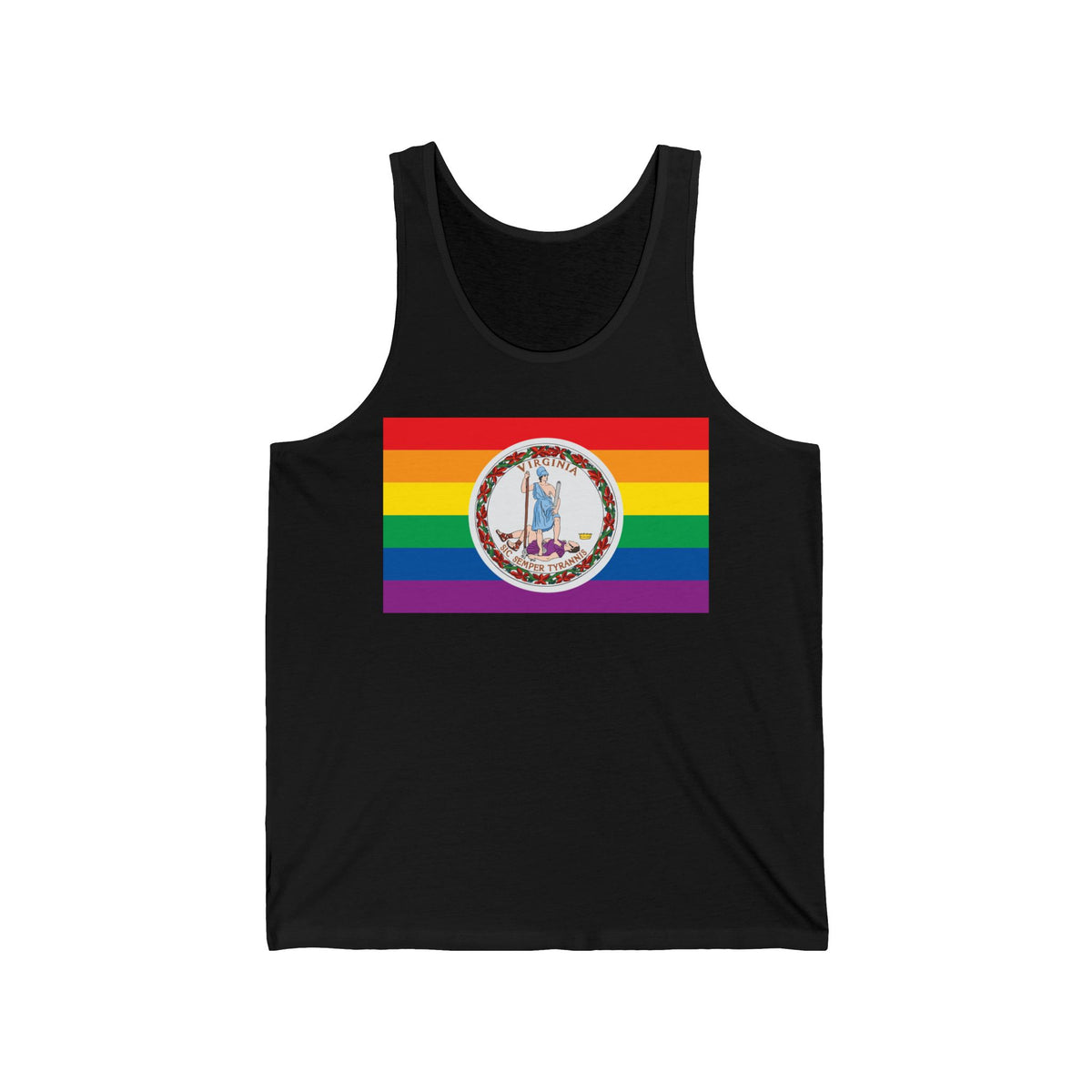Virginia Rainbow Pride Flag Jersey Tank