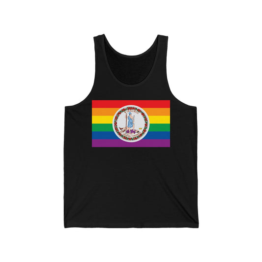 Virginia Rainbow Pride Flag Jersey Tank