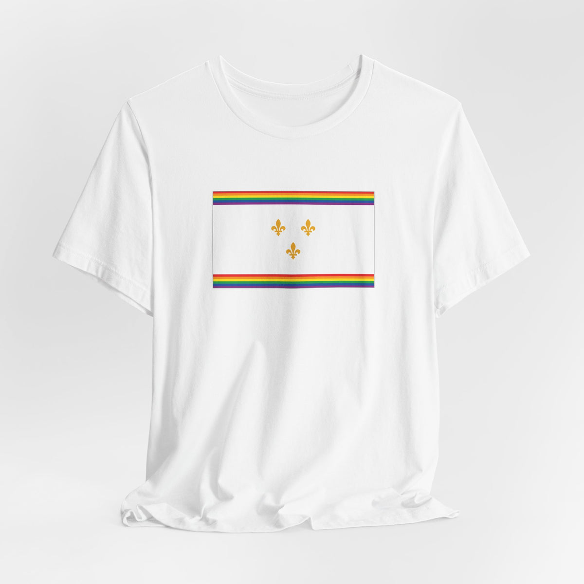 New Orleans, Louisiana Rainbow Pride Flag T-shirt, Several Color Options