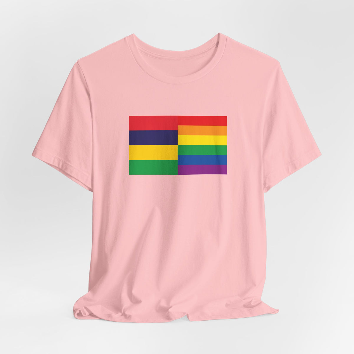 Mauritius Rainbow Pride Flag T-shirt, Several Color Options