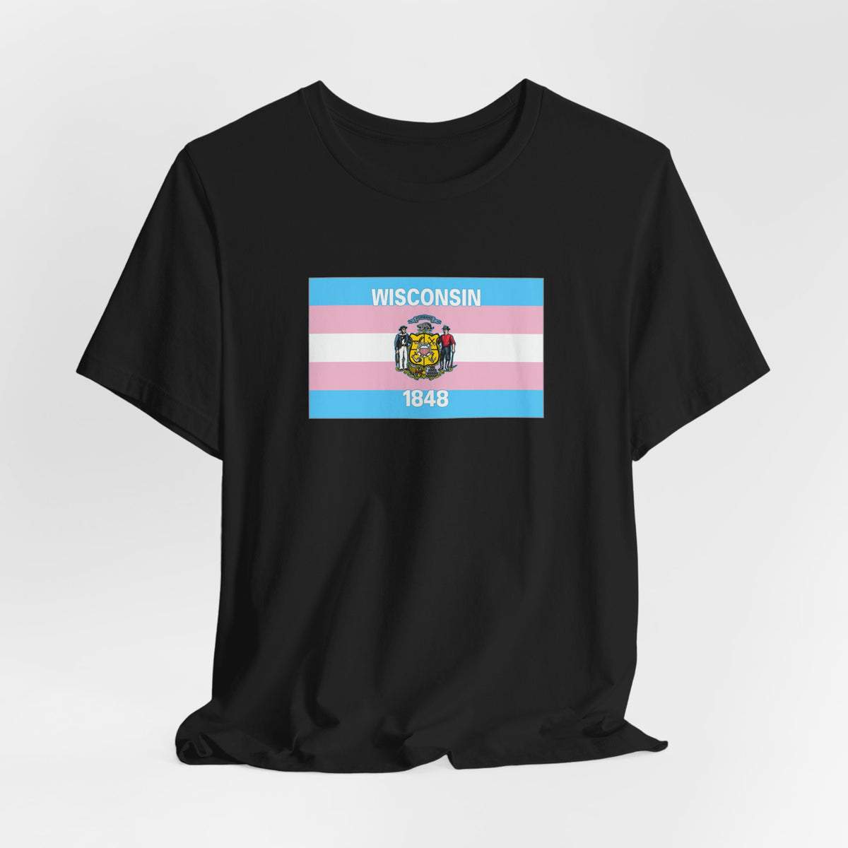 Wisconsin Transgender Pride Flag T-shirt, Several Color Options