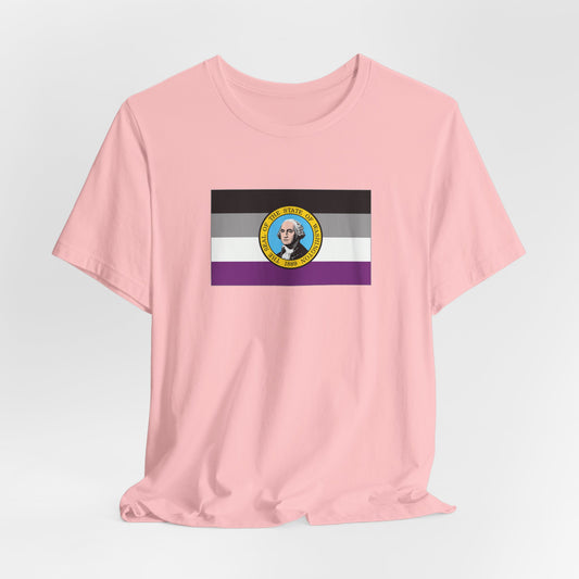 Washington Asexual Pride Flag T-shirt, Several Color Options