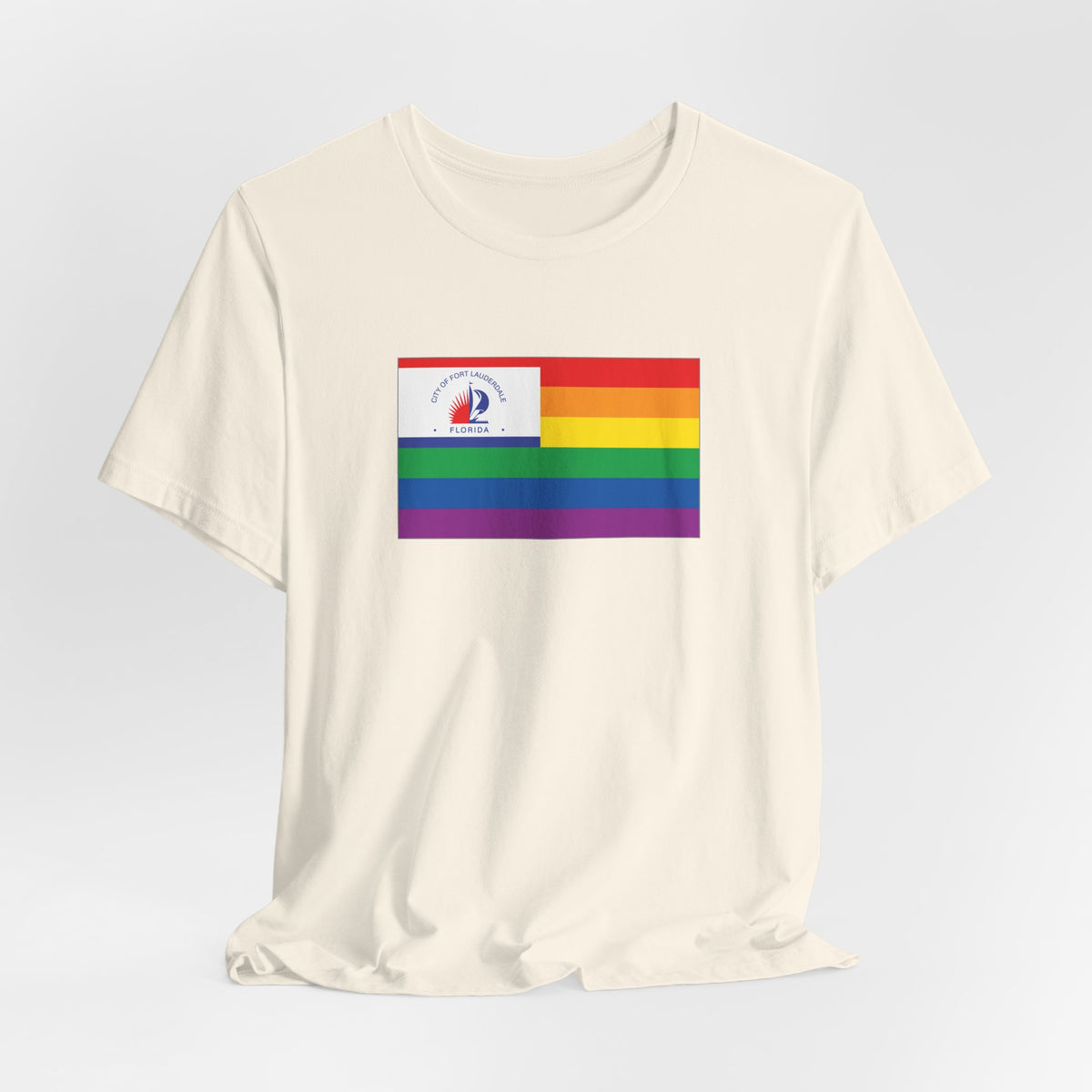 Fort Lauderdale, Florida Rainbow Pride Flag T-shirt, Several Color Options