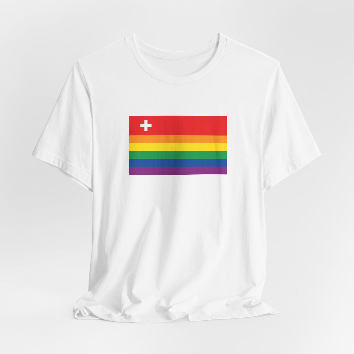 Switzerland Rainbow Pride Flag T-shirt, Several Color Options