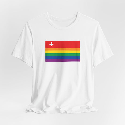 Switzerland Rainbow Pride Flag T-shirt, Several Color Options