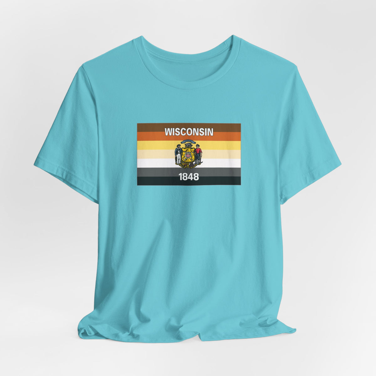 Wisconsin Bear Pride Flag T-shirt, Several Color Options