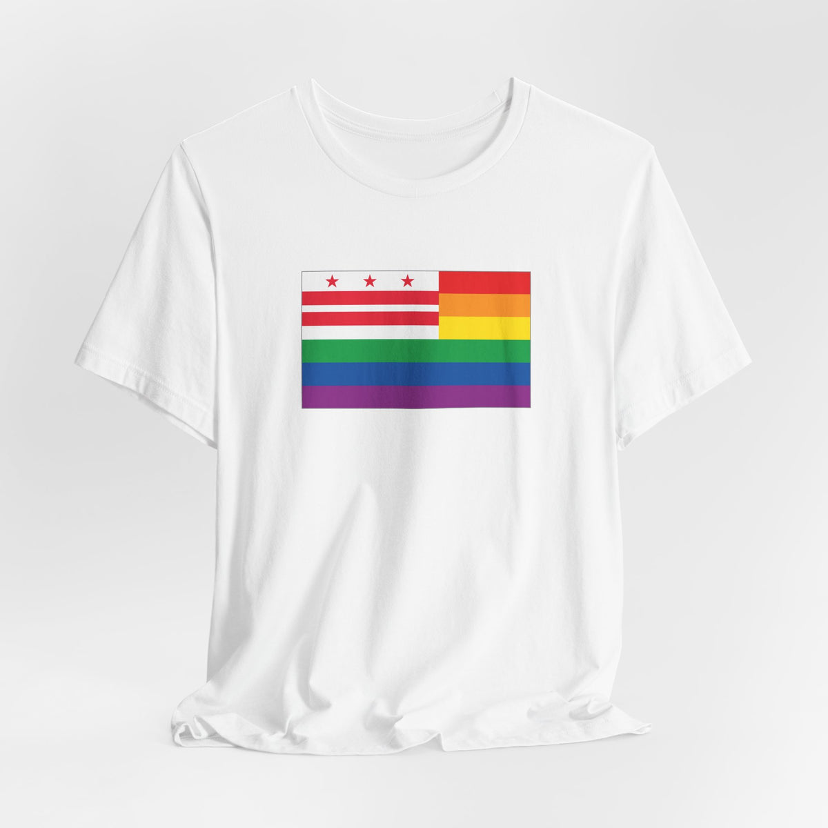 Washington, D.C. Rainbow Pride Flag T-shirt, Several Color Options