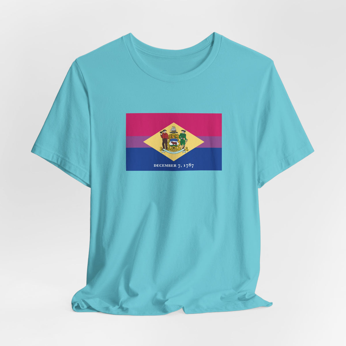 Delaware Bisexual Pride Flag T-shirt, Several Color Options