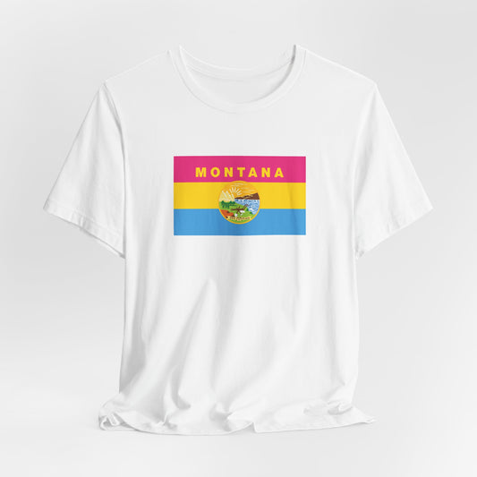 Montana Pansexual Pride Flag T-shirt, Several Color Options