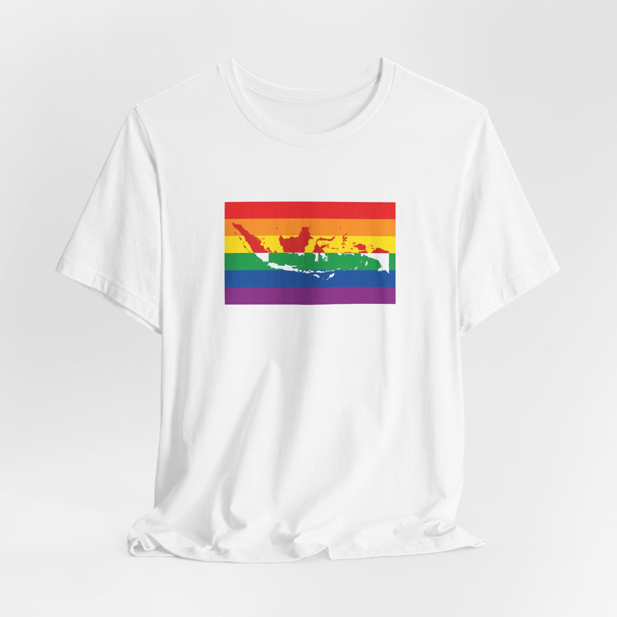 Indonesia Rainbow Pride Flag T-shirt, Several Color Options