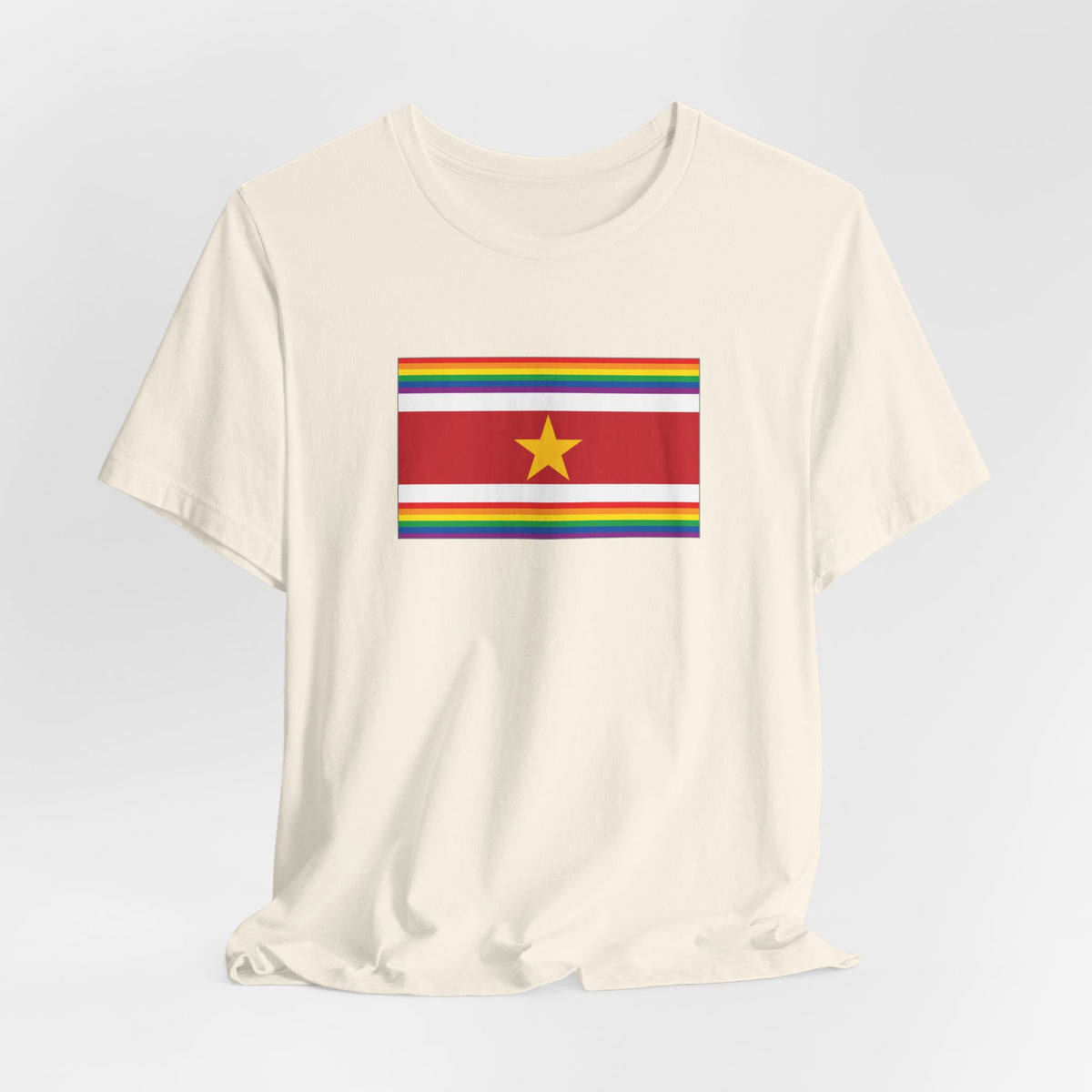 Suriname Rainbow Pride Flag T-shirt, Several Color Options