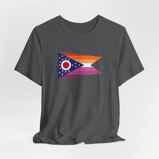 Ohio Lesbian Pride Flag T-shirt, Several Color Options