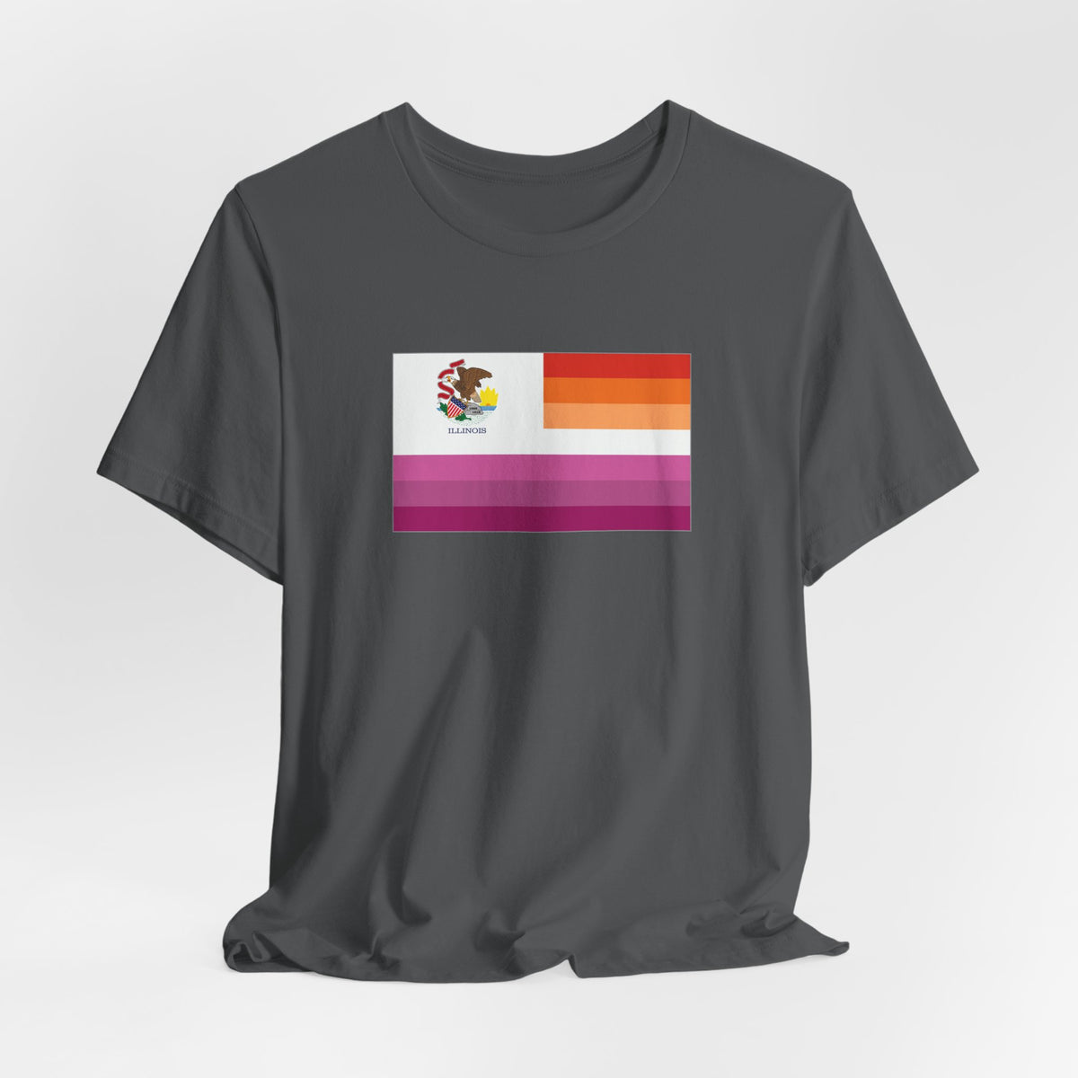 Illinois Lesbian Pride Flag T-shirt, Several Color Options