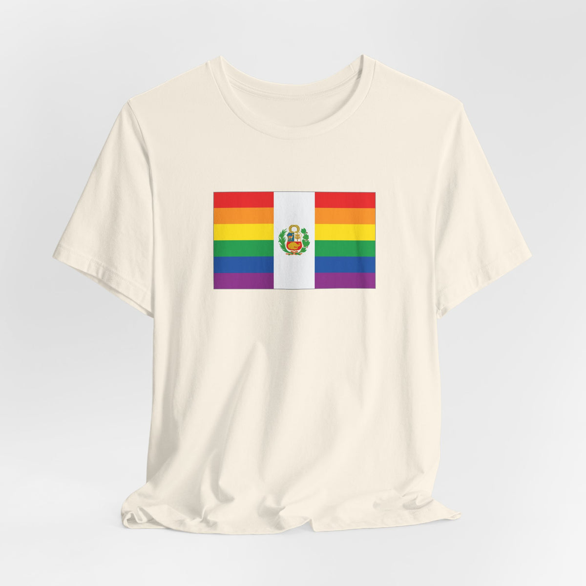 Peru Rainbow Pride Flag T-shirt, Several Color Options