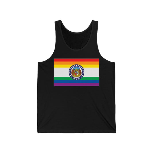 Missouri Rainbow Pride Flag Jersey Tank