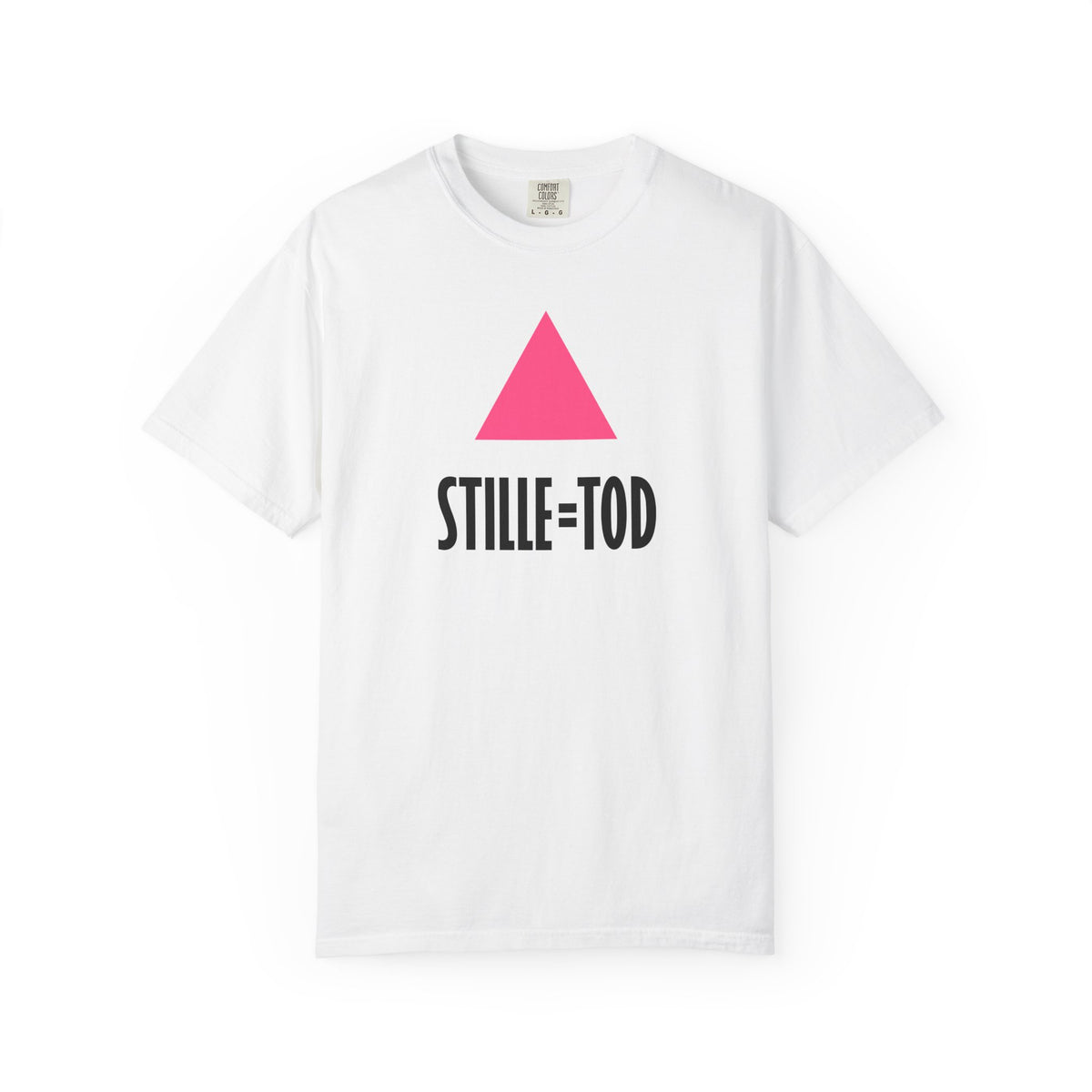 SILENCE = DEATH (German) Iconic Graphic Tee, White