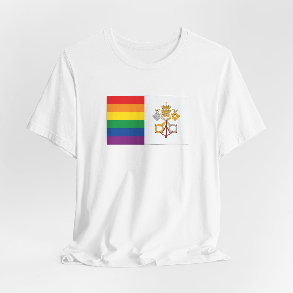 Vatican City Rainbow Pride Flag T-shirt, Several Color Options