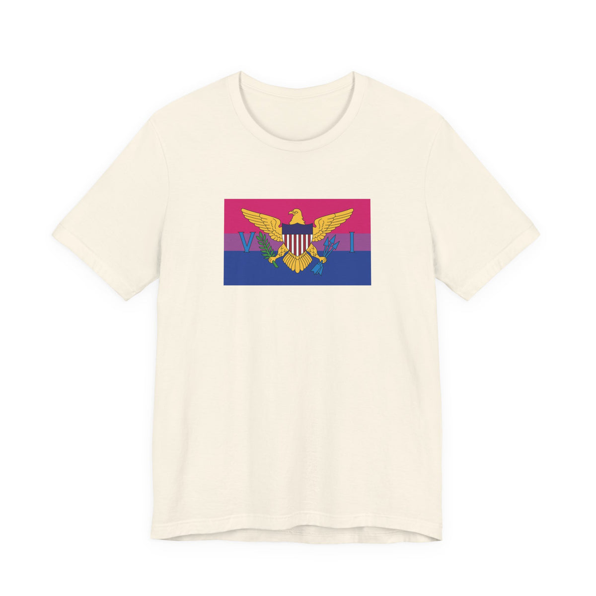 U.S. Virgin Islands Bisexual Pride Flag T-shirt, Several Color Options