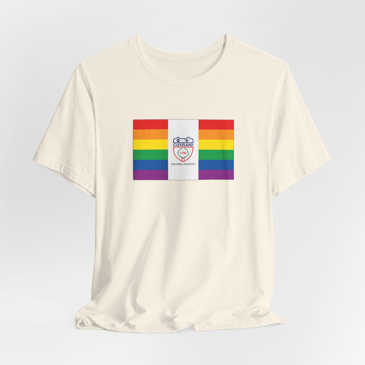 Cleveland, Ohio Rainbow Pride Flag T-shirt, Several Color Options