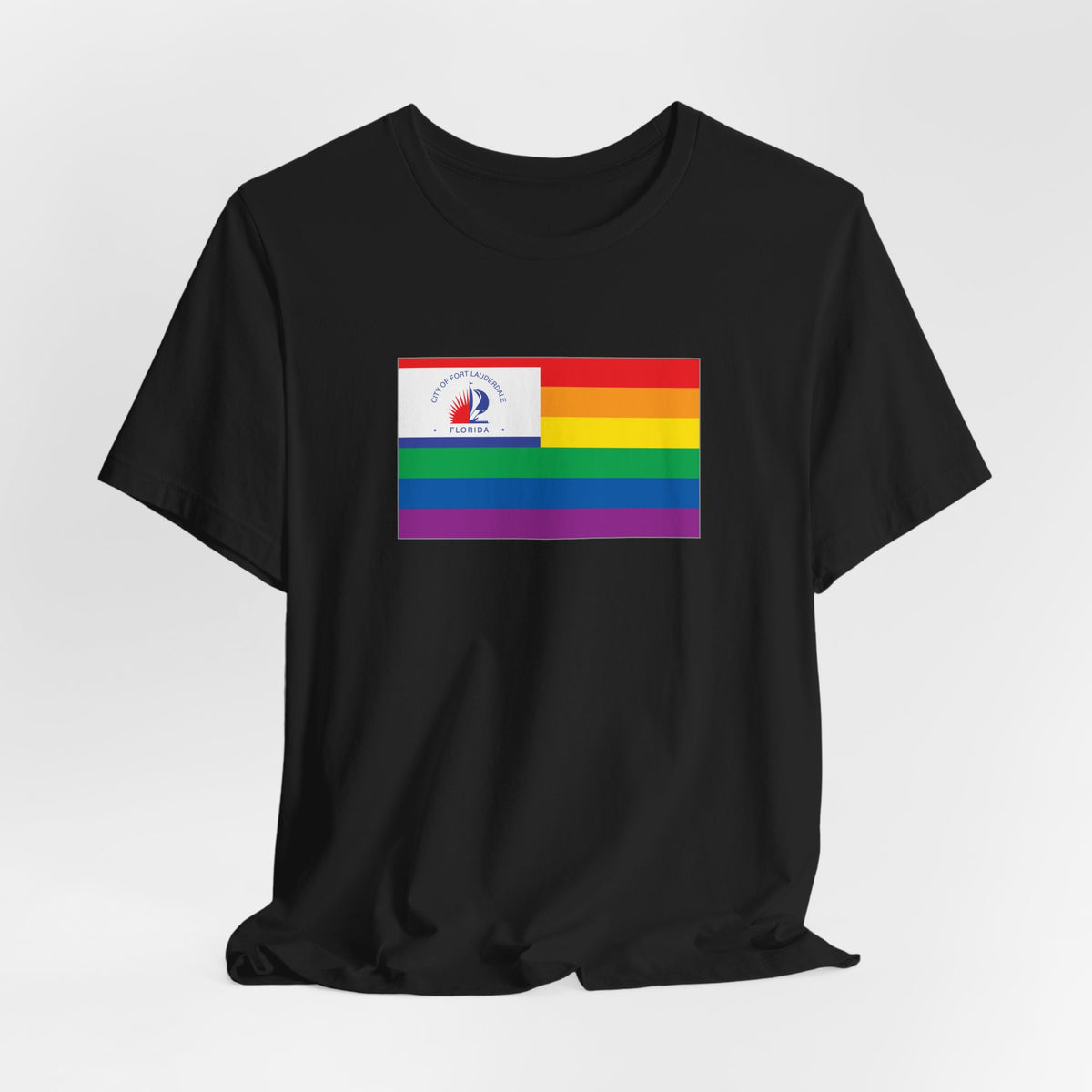 Fort Lauderdale, Florida Rainbow Pride Flag T-shirt, Several Color Options