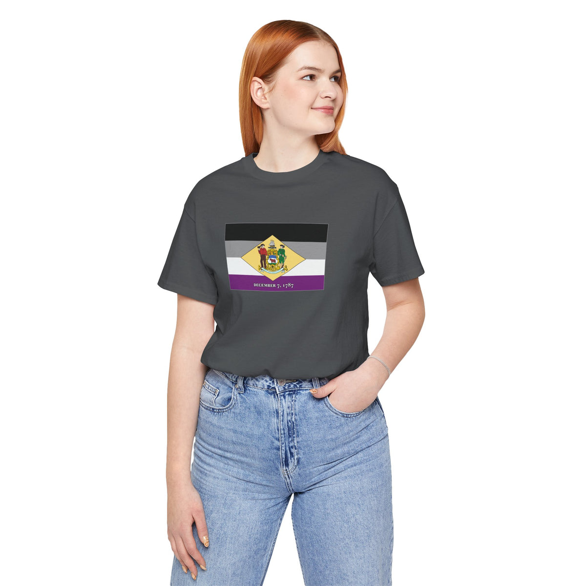 Delaware Asexual Pride Flag T-shirt, Several Color Options