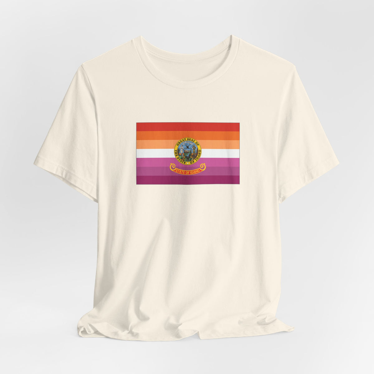 Idaho Lesbian Pride Flag T-shirt, Several Color Options