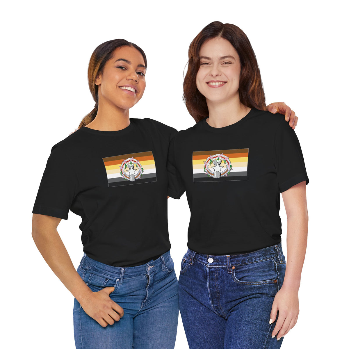 Northern Mariana Islands Bear Pride Flag T-shirt, Several Color Options