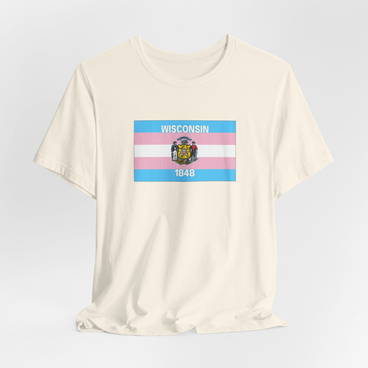 Wisconsin Transgender Pride Flag T-shirt, Several Color Options