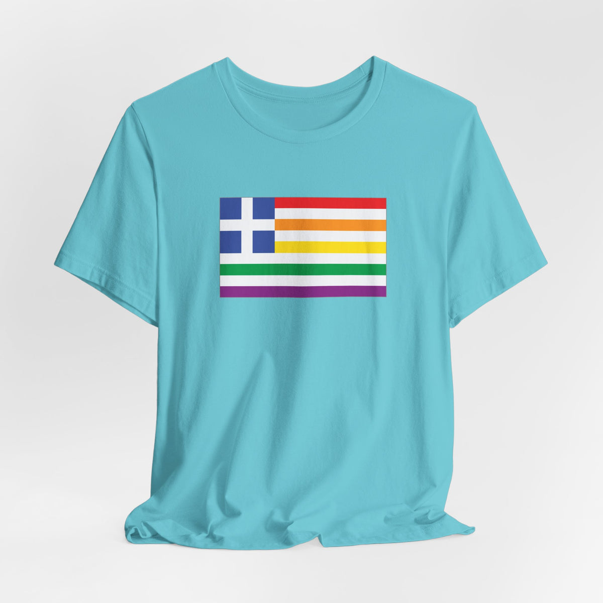 Greece Rainbow Pride Flag T-shirt, Several Color Options