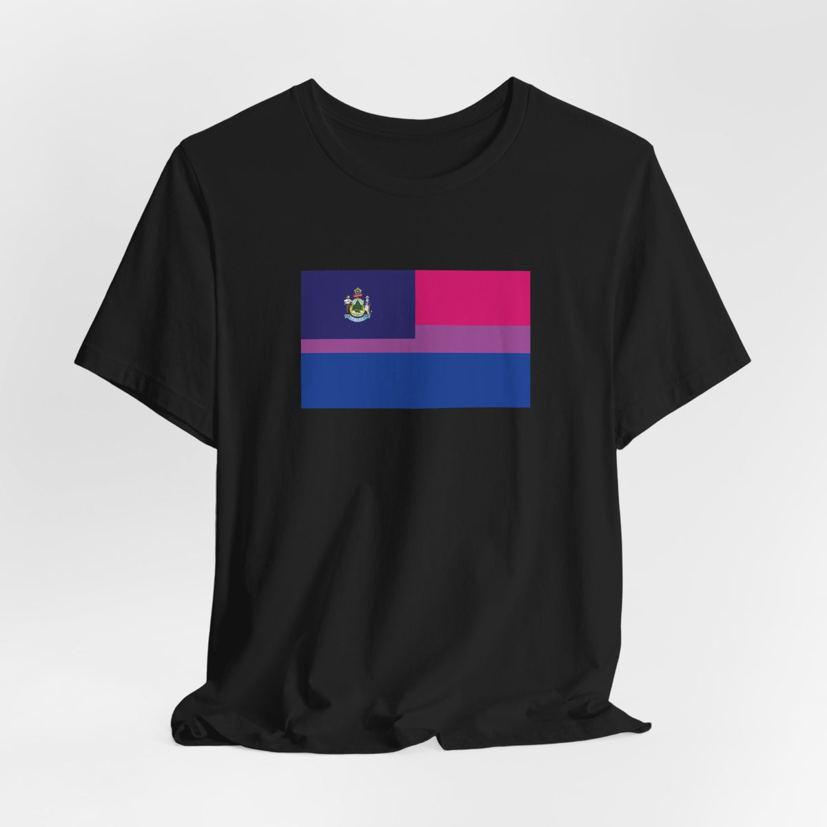 Maine Bisexual Pride Flag T-shirt, Several Color Options