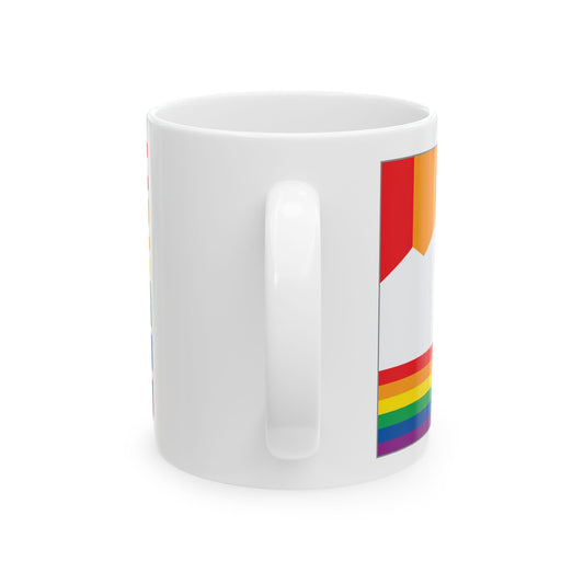 Utah Rainbow Pride Flag "UNITED" Ceramic Mug