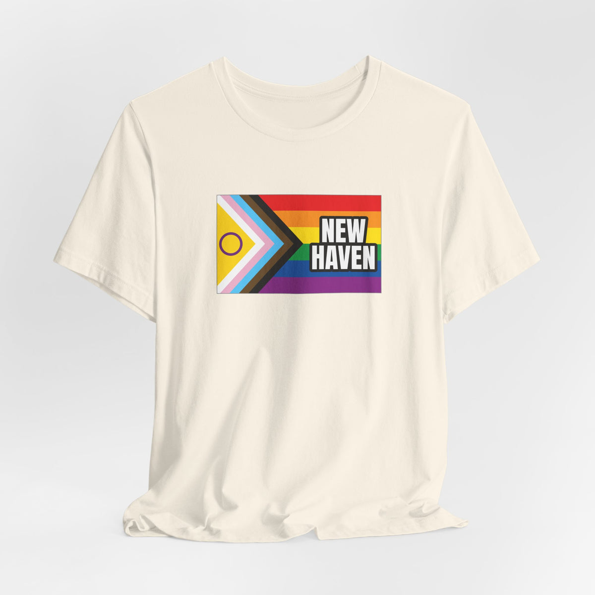 New Haven, Connecticut Rainbowland Exclusive Pride Flag T-shirt, Several Color Options