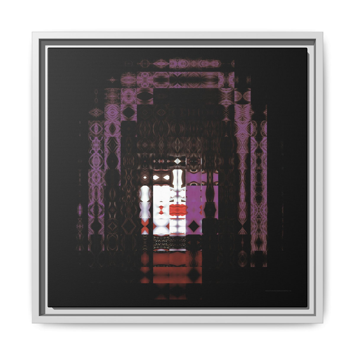 Knights In Satan's Service, Starchild Abstract Portrait Collage Art, Matte Canvas, Framed (Multi-color options)